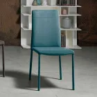 Sedia da Soggiorno Interamente Rivestita in Tessuto Made in Italy - Lorelai Viadurini