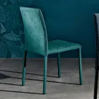 Sedia da Soggiorno Interamente Rivestita in Tessuto Made in Italy - Rosetta Viadurini