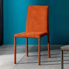 Sedia da Soggiorno Interamente Rivestita in Tessuto Made in Italy - Rosetta Viadurini