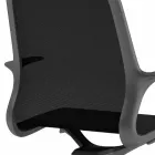 Sedia da Ufficio con Ruote Girevole in Rete Nera e Nylon Nero – Ayumu Viadurini