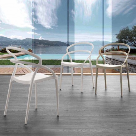 Sedia design moderno in polipropilene realizzata in Italia Pavia Viadurini