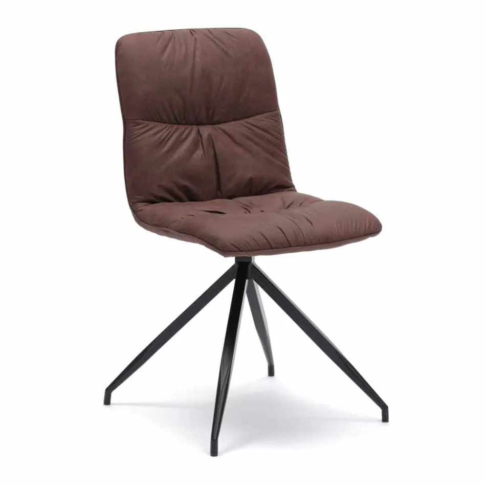 Sedia design moderno rivestita in tessuto Chiara Viadurini