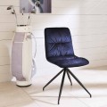 Sedia design moderno rivestita in tessuto, 4 pezzi - Chiara