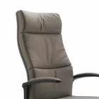 Sedia direzionale moderna in similpelle Edda, made in Italy Viadurini