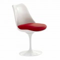 Sedia Girevole in Alluminio Laccato con Seduta in Pelle Made in Italy - Cabiria
