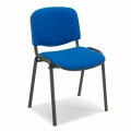 Sedia Imbottita per Sala da Attesa con Base in Metallo Nero Moderna – Carmela