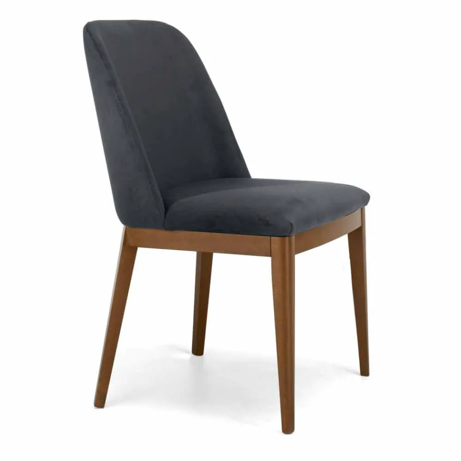 Sedia Imbottita con Base Legno Rovere Made in Italy – Sebastian Viadurini