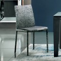 Sedia Imbottita e Rivestita in Tessuto Made in Italy 4 Pezzi - Monnalisa