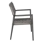 Sedia Impilabile da Esterno con Seduta e Schienale in Twist Wicker - Solefresco Viadurini