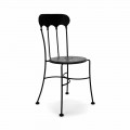Sedia Impilabile da Esterno in Ferro con Cuscino Made in Italy 2 Pezzi - Allegra