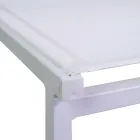 Sedia Impilabile in Textilene e Struttura in Alluminio Bianco - Pennarello Viadurini