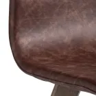 Sedia in Faggio Monoscocca e Cuoio Rigenerato Made in Italy - Jayden Viadurini
