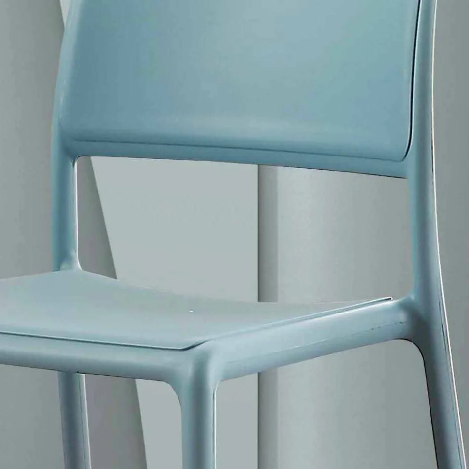 Sedia in resina e fiberglass di design moderno made in Italy Ravenna Viadurini