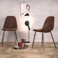 Sedia design moderno in similpelle per sala da pranzo o cucina, 4 pezzi - Elice