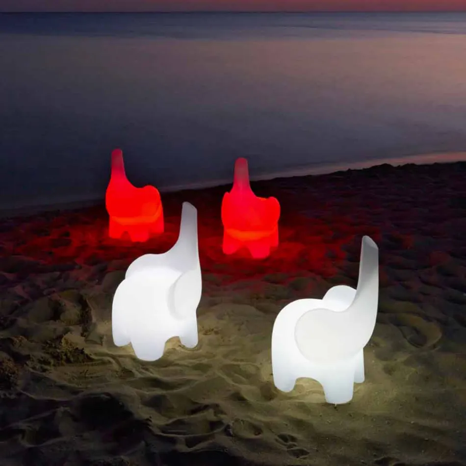 Sedia Luminosa da Bambino, Led RGBW Ricaricabile, 2 Pezzi - Tino by Myyour Viadurini