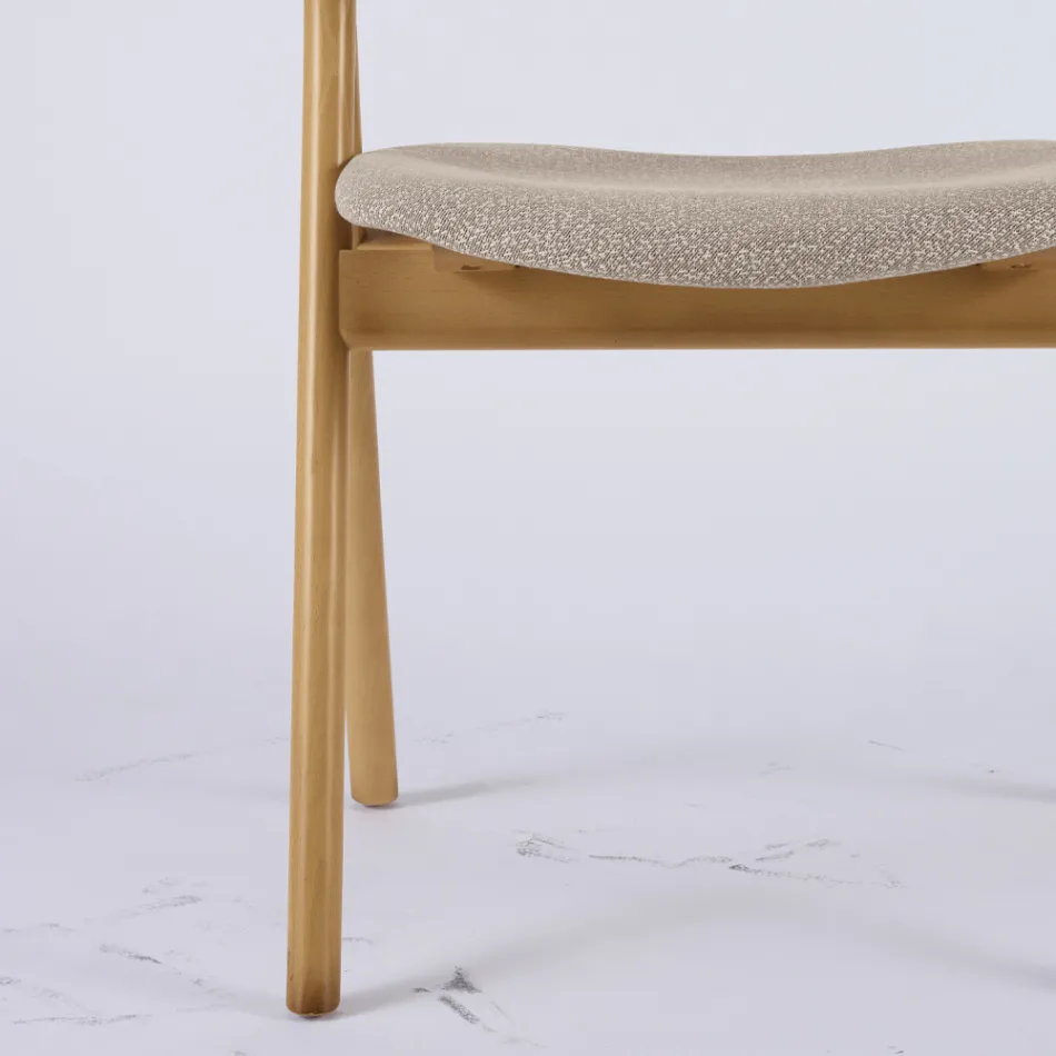 Sedia Moderna da Soggiorno in Diversi Tessuti con scocca in Legno - Wolter Viadurini