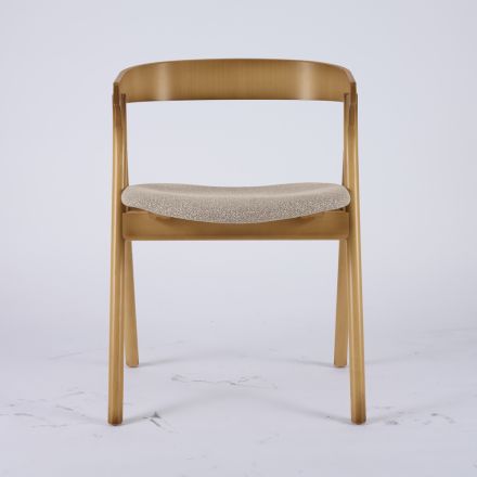 Sedia Moderna da Soggiorno in Diversi Tessuti con scocca in Legno - Wolter Viadurini