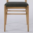 Sedia Moderna da Soggiorno in Tessuto e Legno Massello Made in Italy - Wilma Viadurini