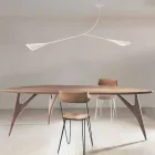 Sedia per Sala da Pranzo Artigianale in Legno e Acciaio Made in Italy - Valencia Viadurini