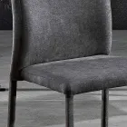 Sedia per sala da pranzo di design in tessuto made in Italy, Luigina Viadurini