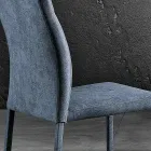 Sedia per sala da pranzo di design in tessuto made in Italy, Luigina Viadurini