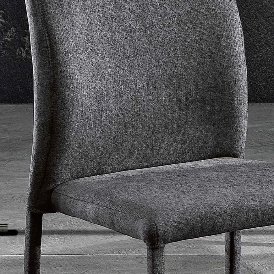 Sedia per sala da pranzo di design in tessuto made in Italy, Luigina Viadurini