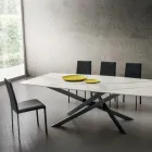Sedia per Sala da Pranzo in Ecopelle Realizzata in Italia, 2 Pezzi - Mawi Viadurini