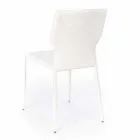 Sedia per Sala da Pranzo in Metallo Rivestita in Similcuoio, 4 Pezzi - Titty Viadurini