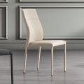 Sedia per sala da pranzo moderna in ecopelle fatta in Italia, Luigina