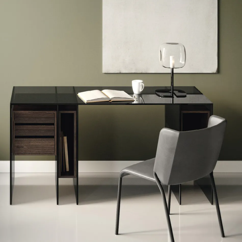 Sedia per Sala da Pranzo Rivestita in Ecopelle Made in Italy - Giulia Viadurini