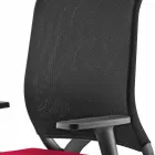 Sedia per Ufficio Design Ergonomico Girevole con Braccioli e Ruote - Meliva Viadurini