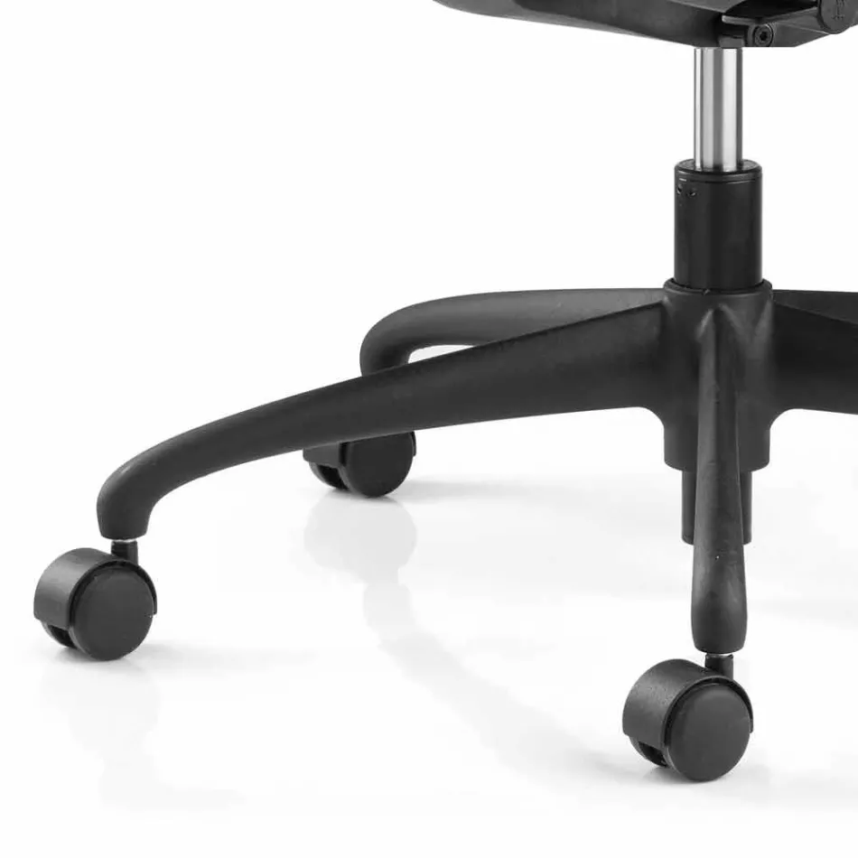 Sedia per Ufficio Design Ergonomico Girevole con Braccioli e Ruote - Meliva Viadurini