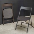 Sedia Pieghevole in Metallo e Legno Rovere 2 Pezzi Made in Italy - Roberta
