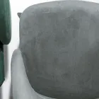 Sedia Rivestita in Velluto con Base in Metallo Verniciato Nero, 2 Pezzi - Avana Viadurini