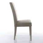 Sedia Sala da Pranzo in Microfibra e Legno Made in Italy 2 Pezzi - Simonella Viadurini