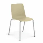 Sedia Sala Pranzo in Metallo e Polipropilene Made in Italy, 4 Pezzi - Carlita Viadurini