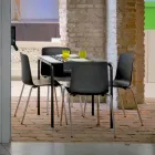 Sedia Sala Pranzo in Metallo e Polipropilene Made in Italy, 4 Pezzi - Carlita Viadurini