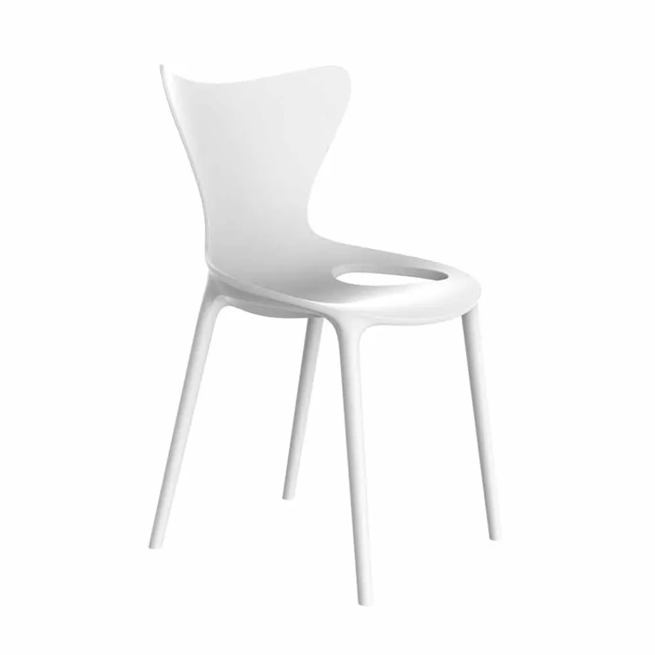 Sedie da Giardino di Design Impilabile in Polipropilene 4 Pezzi - Love by Vondom Viadurini