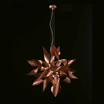 Selene Ginger lampda a sospensione in metallo made in Italy Ø80 H200cm Viadurini