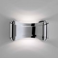 Selene Ionica lampada a muro made in Italy,30x10 H16cm,vetro e acciaio