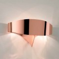 Selene Scudo lampada a parete galvanico design moderno, made in Italy