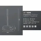 Selene Vultur lampada a sospensione Ø59,5 H 12,5/150 cm made in Italy Viadurini