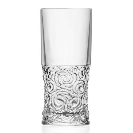Servizio Bicchieri Highball in Eco Cristallo Decoro Audace 12 Pezzi - Ritmo Viadurini