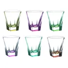 Servizio Bicchierini da Liquore in Cristallo Eco Colorato 12 Pz - Amalgama Viadurini