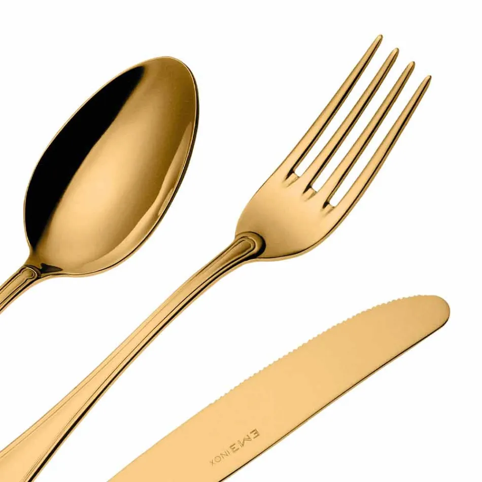 Servizio Completo di Posate in Acciaio Inox Design di Lusso 24 Pezzi - Boss Viadurini