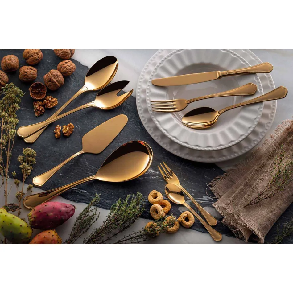 Servizio Completo di Posate in Acciaio Inox Design di Lusso 24 Pezzi - Boss Viadurini