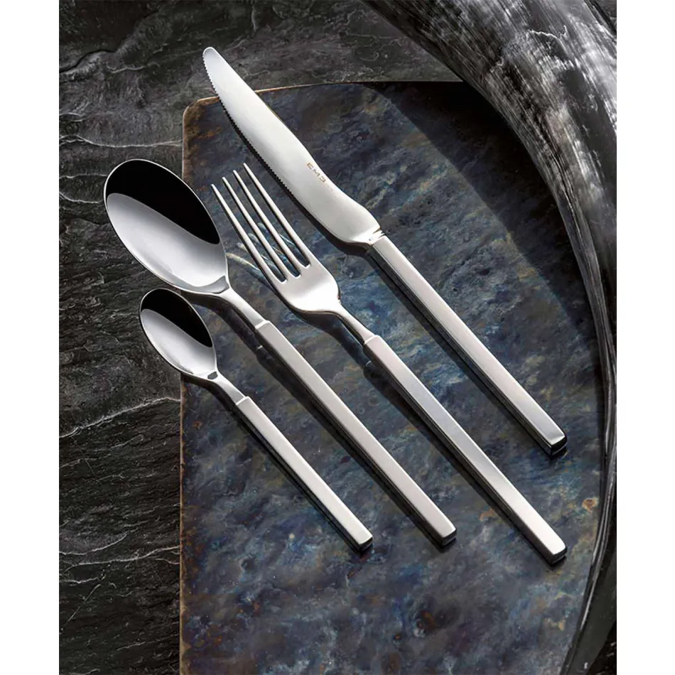 Servizio Completo Posate in Acciaio 24 Pezzi Design Made in Italy - Tricky Viadurini