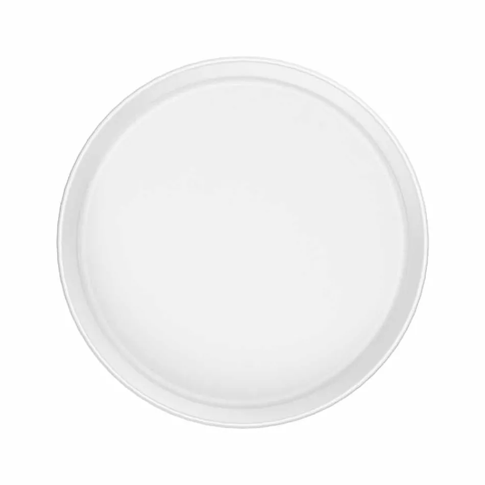 Servizio di Piatti Moderni Bianchi Design da Pranzo Porcellana 24 Pezzi - Artico Viadurini