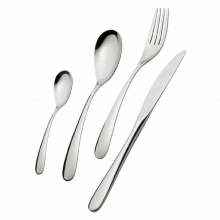 Servizio di Posate in Acciaio Inox Completo di Design 24 Pezzi - Hamtaro Viadurini