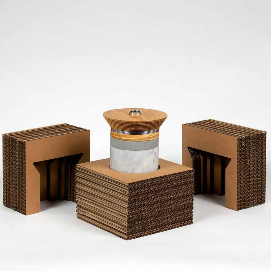 Servizio per Cocktail Accessori da Aperitivo in Marmo, Legno, Acciaio - Normanno Viadurini